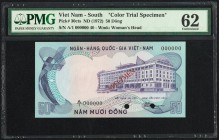 South Vietnam Ngan Hang Viet Nam 50 Dong ND (1972) Pick 30cts Color Trail Specimen PMG Uncirculated 62. Two POCs; previously mounted.

HID09801242017