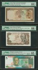 Lot Of Three PMG Graded Examples From Timor, Spain And Philippines. Timor Banco Nacional Ultramarino 100 Escudos 25.4.1963 Pick 28a PMG Choice Uncircu...