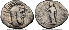 Pertinax (1 January-28 March AD 193). AR denarius (18mm, 2.96 gm, 6h). NGC VG 4/5 - 2/5, brushed. Rome. IMP CAES P HELV-PERTIN AVG, laureate head of P...