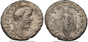 Pescennius Niger (AD 193-194). AR denarius (18mm, 2.50 gm, 12h). NGC Fine 5/5 - 2/5. Antioch. IMP CAES C PESC-NIGER IVST AVG, laureate head of Pescenn...