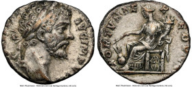 Septimius Severus (AD 193-211). AR denarius (17mm, 2.90 gm, 12h). NGC Choice XF 4/5 - 4/5. Rome, AD 196-197. L SEPT SEV PERT-AVG IMP VIII, laureate he...