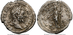 Septimius Severus (AD 193-211). AR denarius (20mm, 3.36 gm, 1h). NGC Choice XF 5/5 - 2/5. Rome. SEVERVS AVG-PART MAX, laureate head of Septimius Sever...