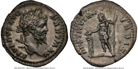Septimius Severus (AD 193-211). AR denarius (19mm, 6h). NGC Choice XF. Rome, AD 200-201. SEVERVS AVG-PART MAX, laureate head of Septimius Severus righ...