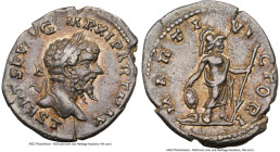 Septimius Severus (AD 193-211). AR denarius (20mm, 3.63 gm, 5h). NGC XF 5/5 - 5/5. Laodicea, AD 198-202. L SEPT SEV AVG IMP XI PART MAX, laureate head...
