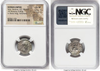 Septimius Severus (AD 193-211). AR denarius (19mm, 3.87 gm, 12h). NGC Choice VF 5/5 - 3/5. Rome, AD 202-210. SEVERVS-PIVS AVG, laureate head of Septim...