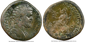 Septimius Severus (AD 193-211). AE sestertius (30mm, 21.54 gm, 11h). NGC Choice Fine 3/5 - 3/5, flan flaws. Rome, AD 195. L SEPT SEV PE-RT AVG IMP V, ...