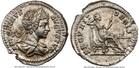 Caracalla (AD 198-217). AR denarius (19mm, 3.53 gm, 7h). NGC Choice AU 5/5 - 4/5. Rome, AD 199-200. ANTONINVS-AVGVSTVS, laureate, draped bust of Carac...