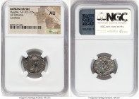Plautilla (AD 202-205). AR denarius (19mm, 11h). NGC AU. Laodicea ad Mare. PLAVTILLAE-AVGVSTAE, draped bust of Plautilla right, seen from front, hair ...