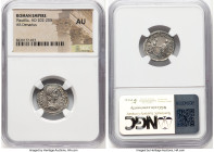 Plautilla (AD 202-205). AR denarius (18mm, 7h). NGC AU. Rome. PLAVTILLA-AVGVSTA, draped bust of Plautilla right, seen from front, hair coiled in ridge...