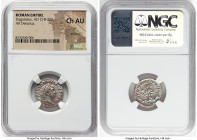 Elagabalus (AD 218-222). AR denarius (19mm, 11h). NGC Choice AU, brushed. Rome, AD 221. IMP ANTONINVS PIVS AVG, laureate and draped bust of Elagabalus...