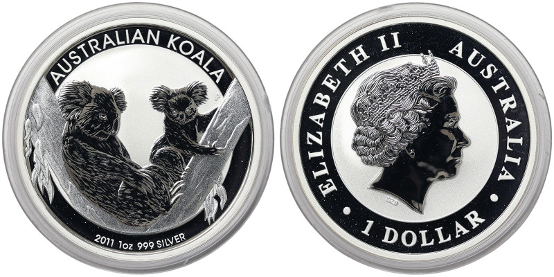 Australia, 1 Dollar, 2011, Australian Koala. Ag.999 1 Ounce / 1 Oz, KM 1689, PRO...
