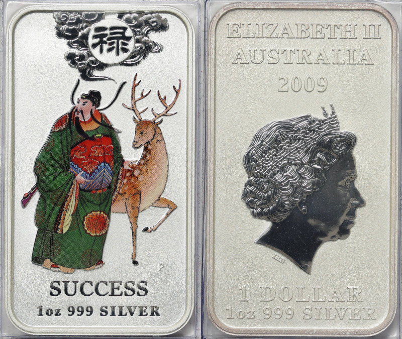 Australia, 1 Dollar, 2009, Chinese Mythology - Success. Mintage: 2.142 pcs. Ag.9...
