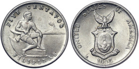 Philippines, USA Administration, 5 Centavos, 1945, S, Ni. 4,92 g, KM 180a, UNC