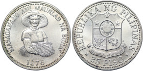 Philippines, 25 Piso, 1976, F.A.O. Mintage: 22.000 pcs. Ag.500 25,00 g, KM 214, UNC