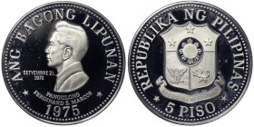 Philippines, 5 Piso, 1975, Ni. 22,00 g, KM 210, PROOF