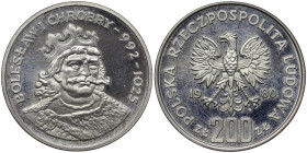 Poland, 200 Zlotych, 1980, Polish Rulers Series - Bolesław I Chrobry. Mintage: 12.000 pcs. Ag.750 17,60 g, Y 115, PROOF