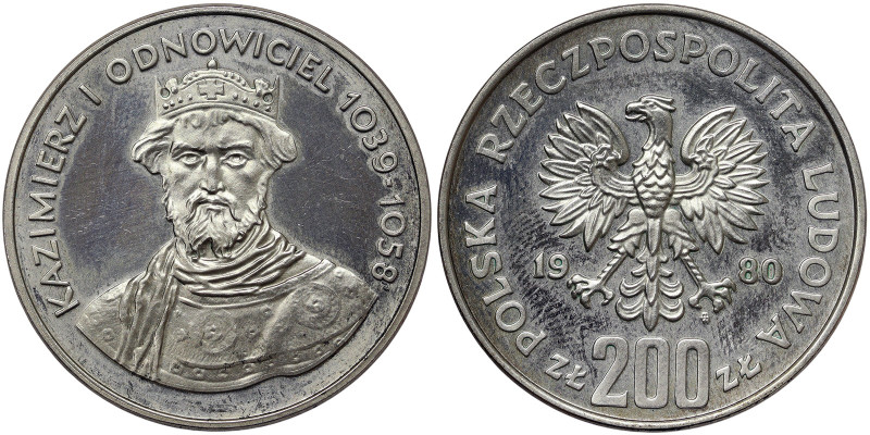 Poland, 200 Zlotych, 1980, Polish Rulers Series - Kazimierz I Odnowiciel. Mintag...