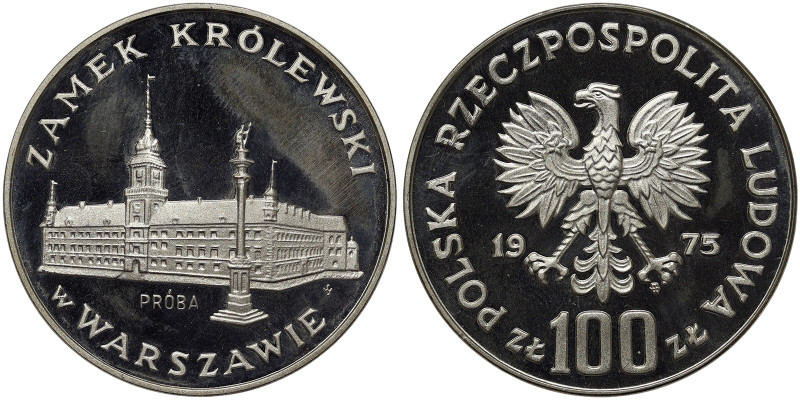 Poland, 100 Zlotych (Pattern), 1975, Royal Castle in Warsaw. Mintage: 5.000 pcs....