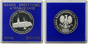 Poland, 100 Zlotych, 1975, Royal Castle in Warsaw. Ag.625 16,50 g, Y 76, PROOF