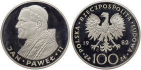 Poland, 100 Zlotych, 1982, Pope John Paul II. Mintage: 3.650 pcs. Ag.750 14,20 g, Y 136, PROOF