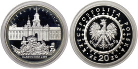 Poland, 20 Zlotych, 1999, Castles and Palaces of Poland - Potocki Palace in Radzyń Podlaski. Mintage: 15.000 pcs. Ag.925 28,28 g, Y 373, PROOF