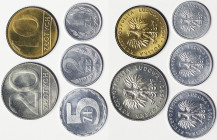 Poland, Lot 5 pcs. 20, 10, 5, 2, 1 Zlotych 1990. Brass/Ni. UNC