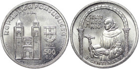 Portugal, 500 Escudos, 1995, 800th Anniversary of the Birth of Saint Anthony. Ag.500 14,00 g, KM 686, UNC