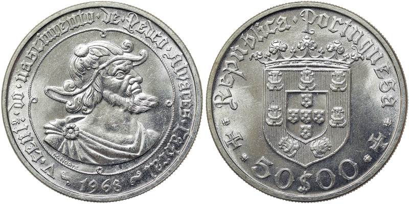 Portugal, 50 Escudos, 1968, 500th Anniversary of the Birth of Pedro Alvares Cabr...