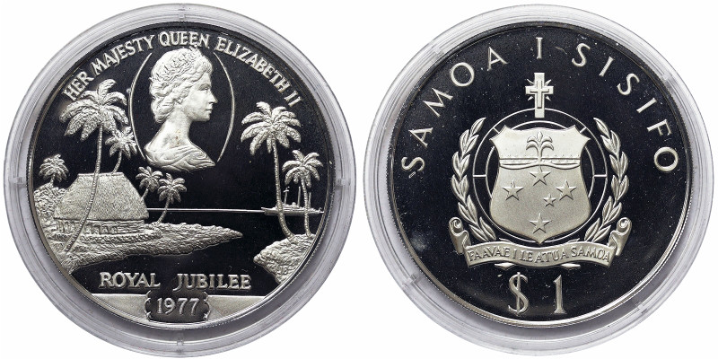 Samoa, 1 Tala, 1977, Silver Jubilee. Mintage: 6.171 pcs. Ag.925 30,40 g, KM 24a,...