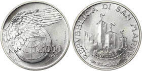 San Marino, 1.000 Lire, 1993, Ag.835 14,60 g, KM 302, UNC
