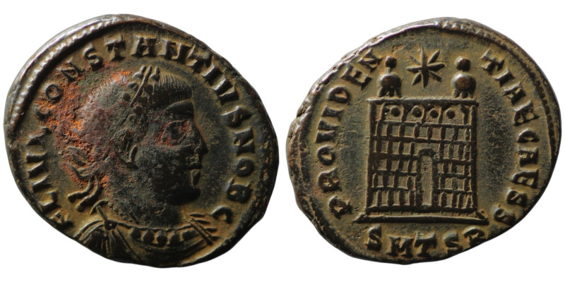 Constantius II, Caesar (AD 324-337). Thessalonica
AE Follis (20mm, 3,43g)