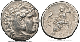 MACEDONIAN KINGDOM. Alexander III the Great (336-323 BC). AR drachm (16mm, 5h). NGC Choice VF. Early posthumous issue, Lampsacus, ca. 323-317 BC. Head...