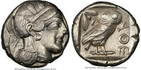ATTICA. Athens. Ca. 440-404 BC. AR tetradrachm (24mm, 17.14 gm, 2h). NGC Choice XF 5/5 - 3/5, brushed. Mid-mass coinage issue. Head of Athena right, w...
