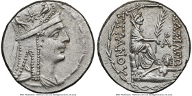 ARMENIAN KINGDOM. Tigranes II the Great (95-56 BC). AR tetradrachm (25mm, 15.65 gm, 11h). NGC AU 5/5 - 3/5, brushed. Tigranocerta, ca. 83-70 BC. Diade...