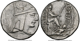 ARMENIAN KINGDOM. Tigranes II the Great (95-56 BC). AR tetradrachm (25mm, 15.74 gm, 1h). NGC XF 4/5 - 3/5. Tigranocerta, ca. 80-68 BC. Diademed and dr...