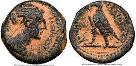 PTOLEMAIC KINGDOM. Berenice II (died 221 BC). AE (20mm, 12h). NGC Choice VF, repatinated. Heraclea by the Sea or Seleucia in Pieria. ΒΕΡΕΝΙΚΗΣ-ΒΑΣΙΛΙΣ...