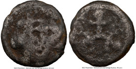 CYRENAICA. Cyrene. Ca. 480-435 BC. AR trihemiobol (10mm). NGC Good. Head of the nymph Cyrene facing, turned slightly right / Three silphium plants joi...