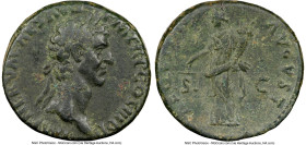 Nerva (AD 96-98). AE as (26mm, 5h). NGC Choice Fine. Rome, AD 97. IMP NERVA CAES AVG P M TR P COS III P P, laureate head of Nerva right / AEQVITAS-AVG...