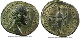 Commodus (AD 177-192). AE dupondius (25mm, 5h). NGC VF. Rome, AD 178. L•AVREL•COMMODVS•AVG•TR•P•III, radiate head of Commodus right / LIBERTAS AVG IMP...