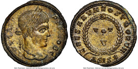 Crispus (AD 316-326). AE3 or BI nummus (19m, 2.79 gm, 7h). NGC MS 5/5 - 5/5. Siscia, 1st officina, AD 320-321. IVL CRIS-PVS NOB C, laureate head of Cr...