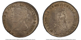 Cochabamba (CBBA) silver "Victor of San Juan" Proclamation Medal of 4 Soles 1861 AU55 PCGS, Potosi mint, Fonrobert-9783 Burnett-85. EL PUEBLO D CBBA (...