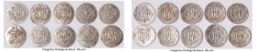 Abbasid Governors of Tabaristan. Anonymous 10-Piece Lot of Uncertified Hemidrachms ND (AD 780-793) XF, Tabaristan mint, A-73. Average size 24.2mm. Ave...