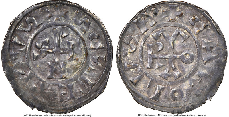 Papal States. Stephen V Denaro ND (885-891) MS60 NGC, Rome mint, Biaggi-2033. 1....
