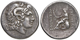 § TRACIA Lisimaco (305-281 a.C.) Tetradramma (zecca incerta) Testa deificata di Alessandro a dx. R/ Atena seduta a sx - S.Cop. 1122 e suc. AG (g 15,61...