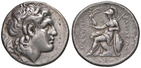 § TRACIA Lisimaco (305-281 a.C.) Tetradramma - Testa deificata di Alessandro a dx. R/ Atena seduta a sx - S.Cop. 1093 e suc. AG (g 16,75)

Status: q...