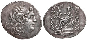 § TRACIA Lisimaco (305-281 a.C.) Tetradramma (Bisanzio, circa 250-I sec. a.C.) Testa deificata di Alessandro a dx. R/ Atena seduta a sx - S.Cop. 1138 ...