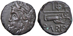 § SCIZIA Olbia (circa 310-280 a.C.) AE 24 mm - Testa di satiro a sx. R/ Ascia ed arco - HGC 3, 2, 1887 AE (g 10,57) Una piccola ossidazione al R/.

...
