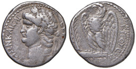 § Nerone (54-68) Tetradramma di Antiochia in Siria - Testa laureata a sx. R/ Aquila stante a sx - Prieur 91 AG (g 14,05)

Status: qBB

Notes: Plea...