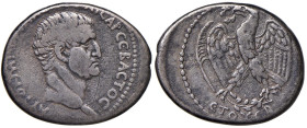 § Galba (68-69) Tetradramma di Antiochia in Siria - Testa a dx. R/ Aquila stante a sx. - Prieur 99 AG (g 14,59) Graffietti al D/.

Status: qBB

No...