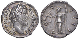 § Antonino Pio (138-161) Denario - D/ Busto laureato a dx. "ANTONINUS AUG PIUS PP". R/ L'Aequitas con bilancia e pertica stante a sx. "COS-IIII" - C. ...